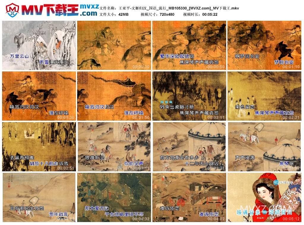 王亚平-文姬归汉_国语_流行_MB105330